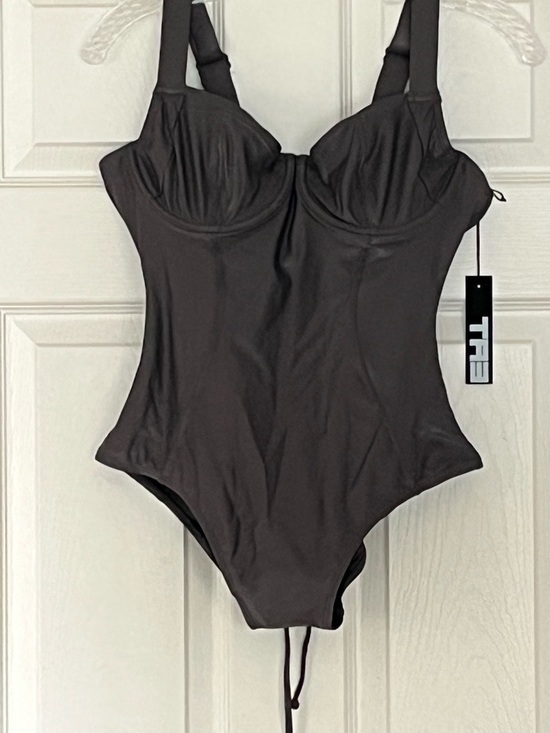 Other - TA3  Sz L Lifty Pewter Gray Underwire B/C Short Corset One Piece Swimsuit NWT